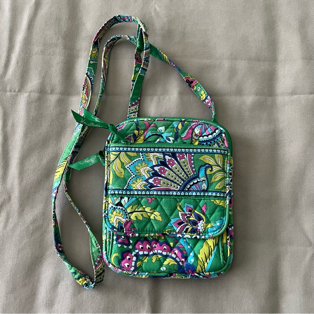 Vera Bradley Emerald Green Paisley Crossbody Bag